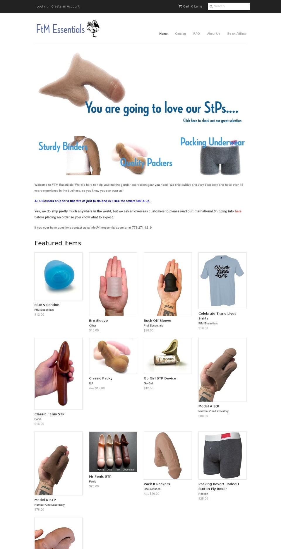 ftmessentials.com shopify website screenshot