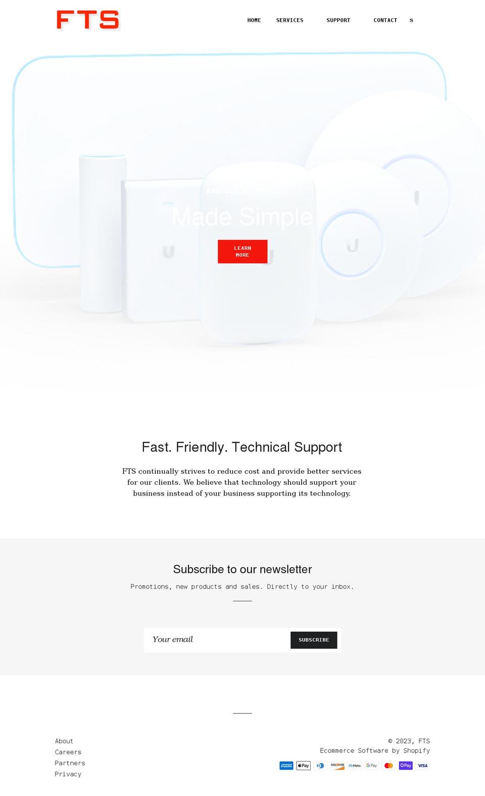 fts-inc.net shopify website screenshot