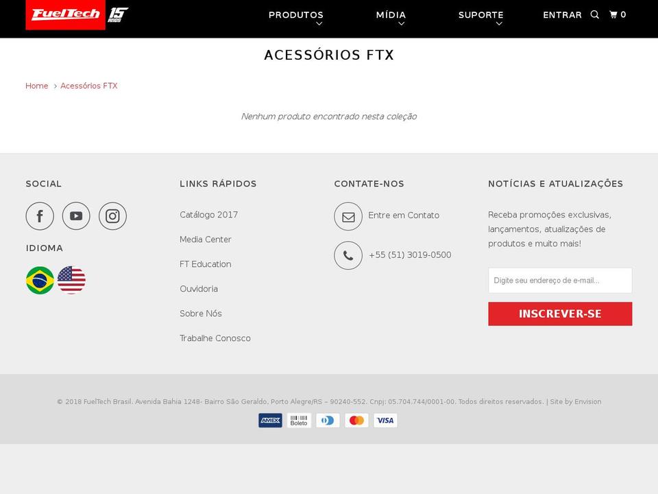 ftxracing.com — Shopify storefront screenshot