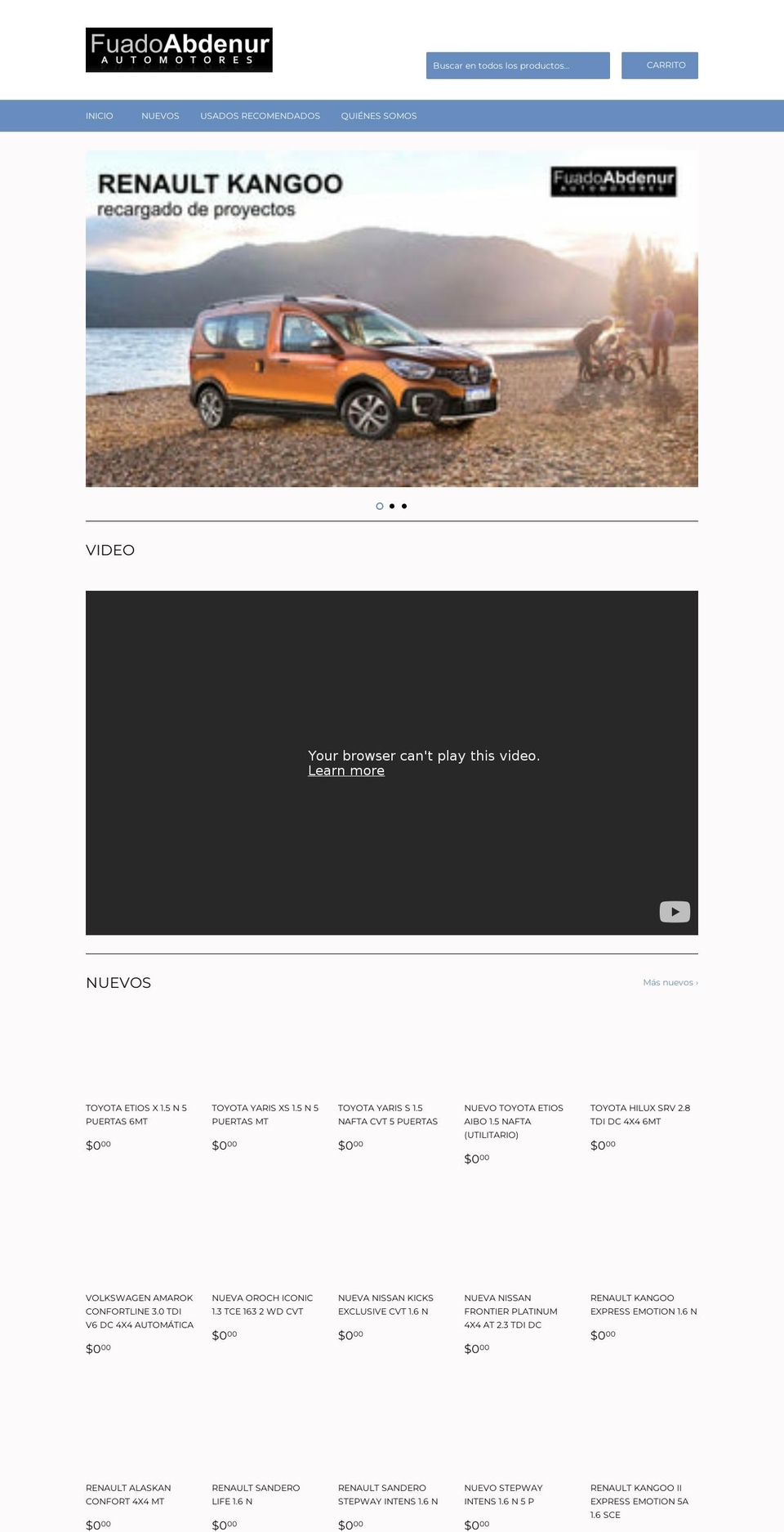 fuadoabdenurautomotores.com shopify website screenshot