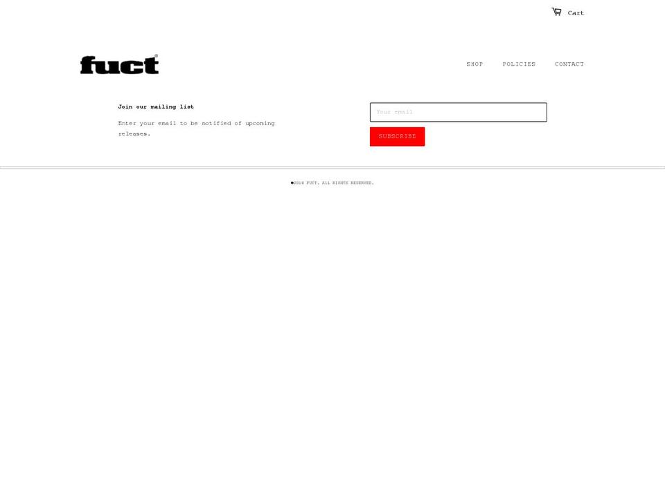 fuct.com — Shopify storefront screenshot