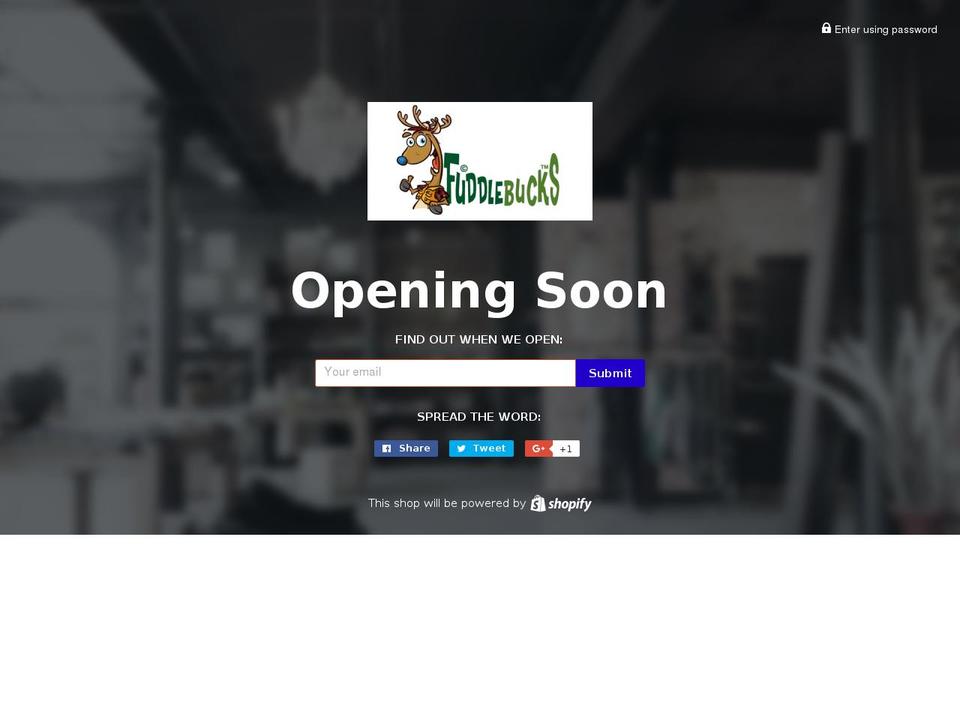 fuddlebucks.net shopify website screenshot