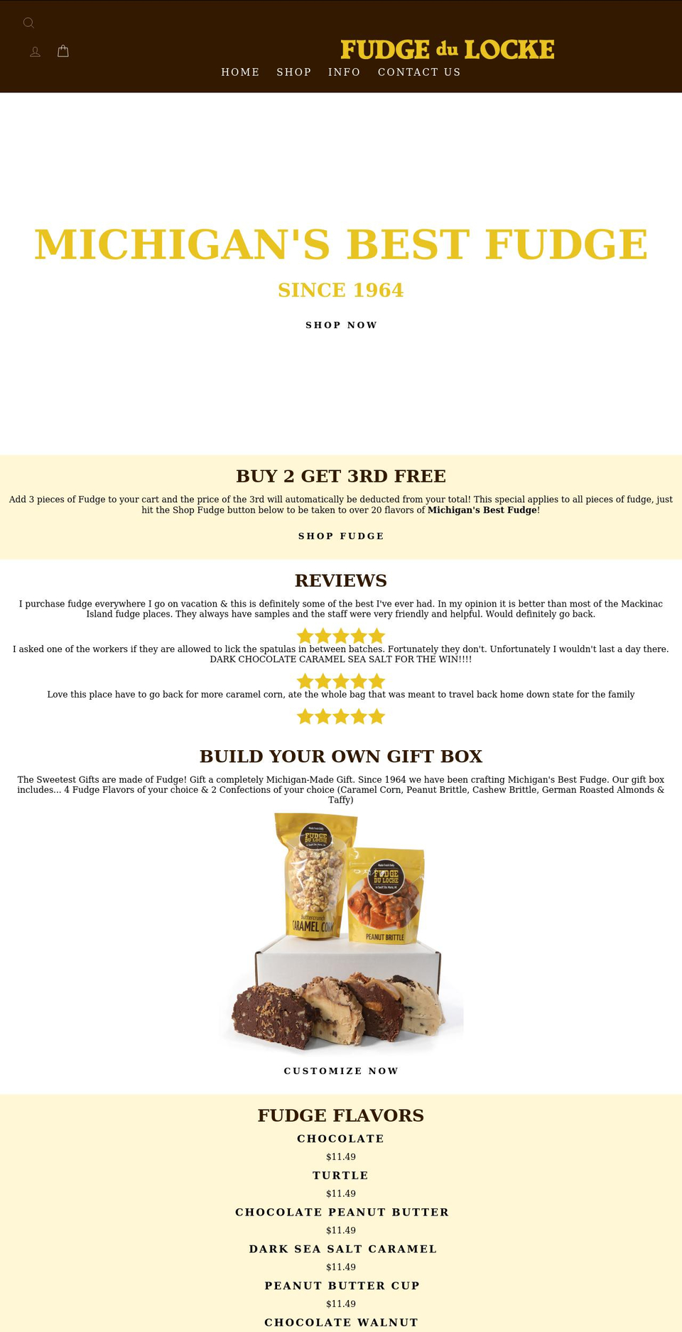 fudgedulocke.com shopify website screenshot