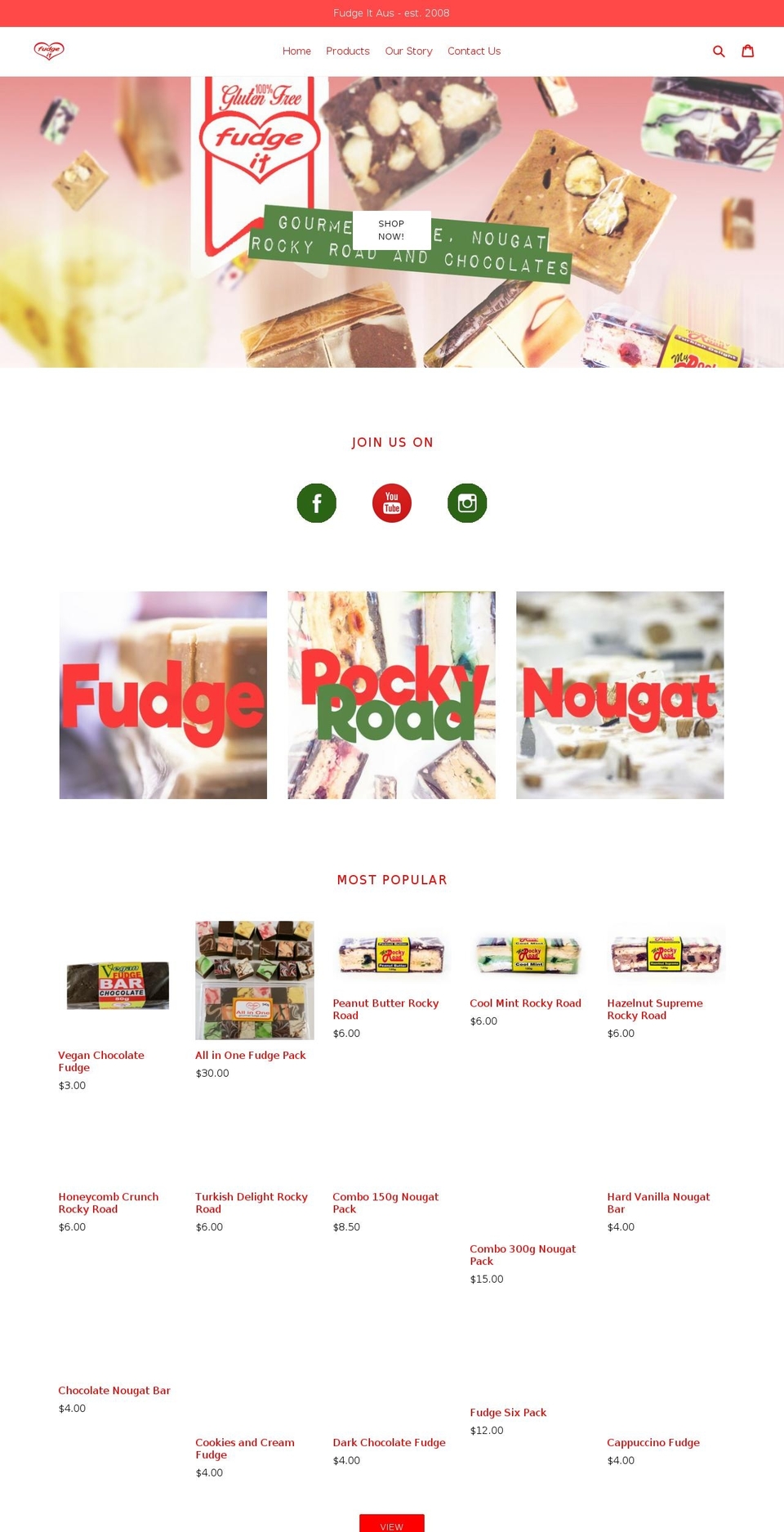 fudgeit.com.au shopify website screenshot