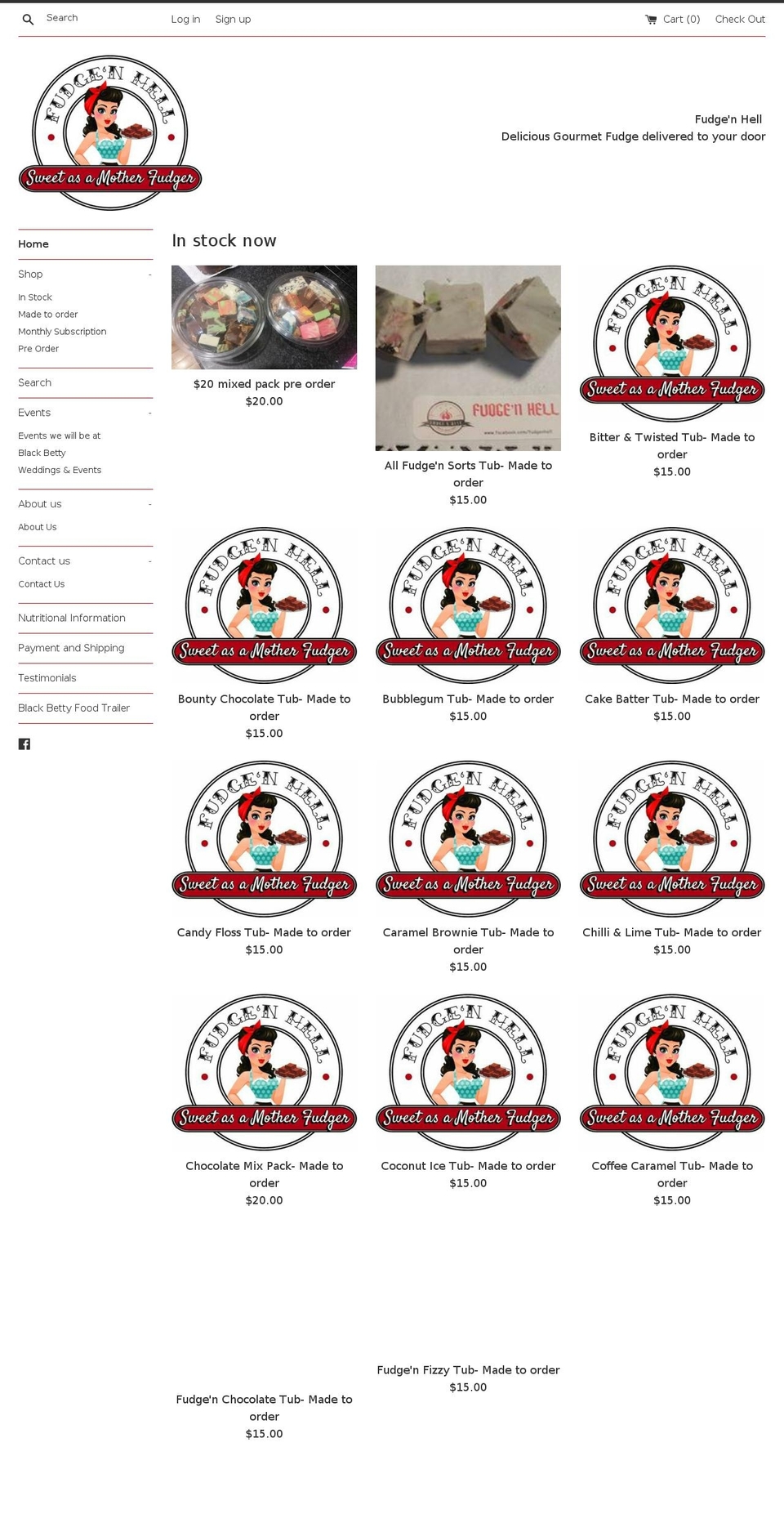fudgenhell.com — Shopify storefront screenshot