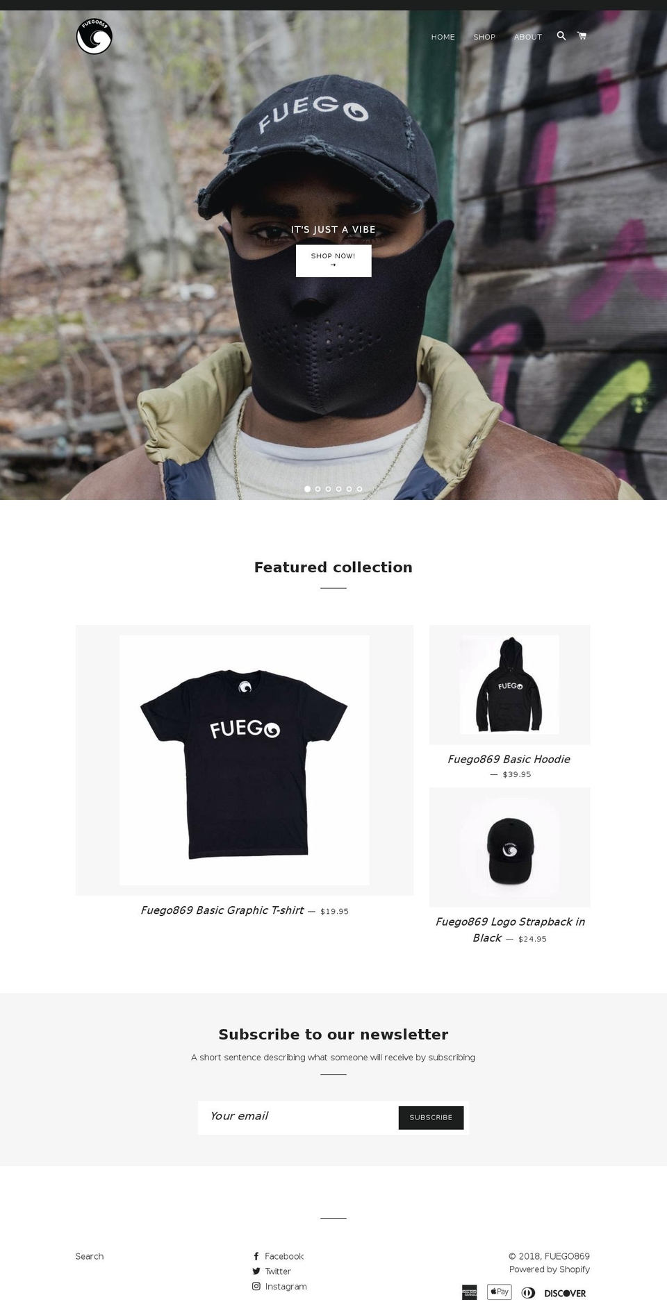 fuego869.com — Shopify storefront screenshot