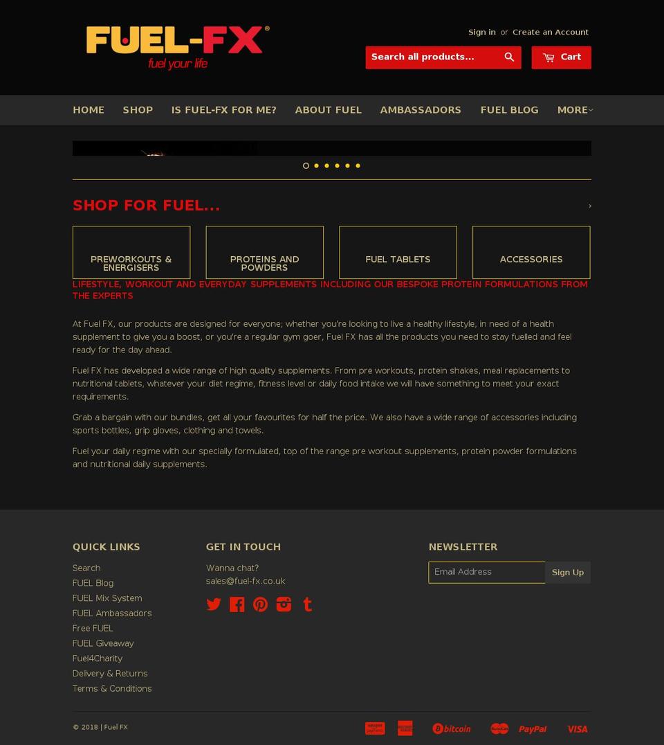 fuel-fx.co.uk shopify website screenshot