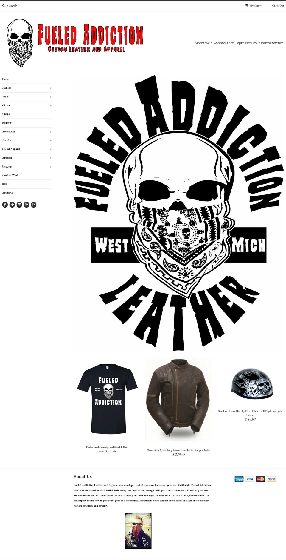 fueledaddiction.com — Shopify storefront screenshot