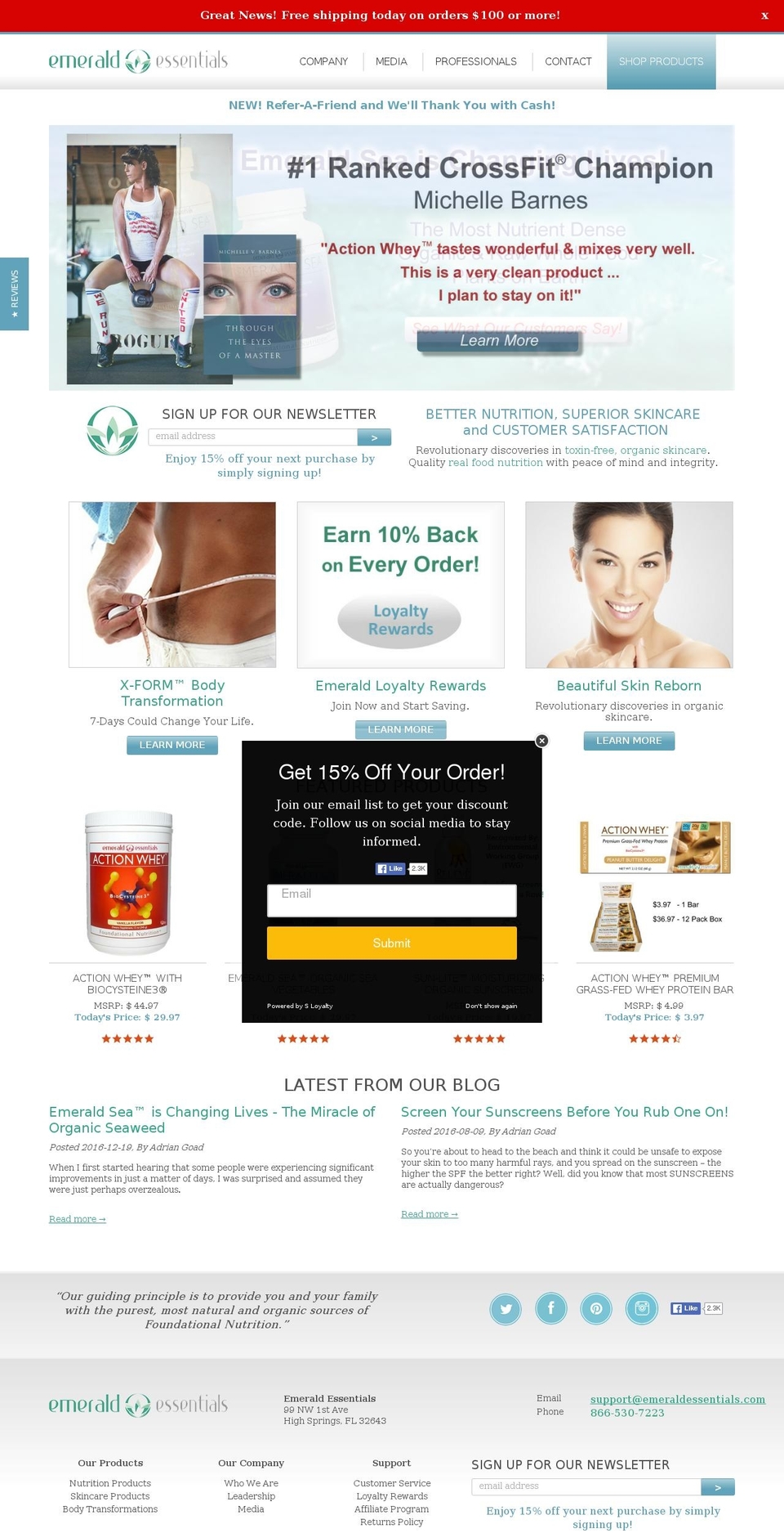 Emerald Essentials Theme Shopify theme site example fuelforyourhealth.com