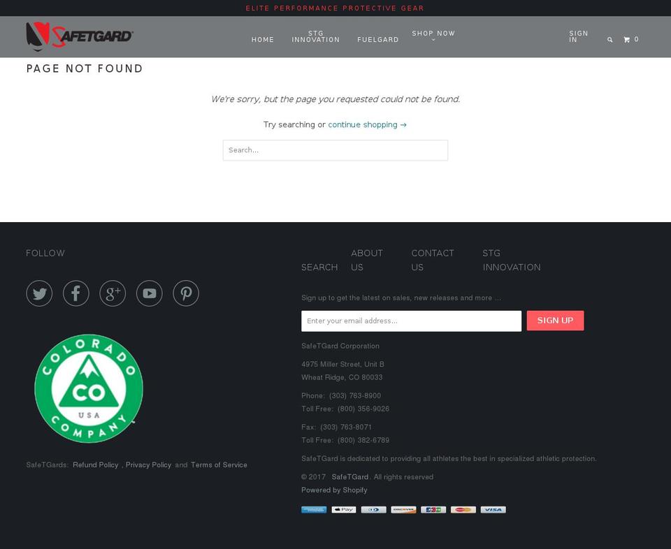 fuelguardmouthguard.net shopify website screenshot