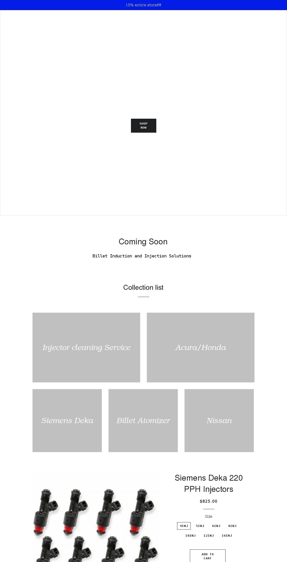 fuelinjectiontechnologies.com shopify website screenshot