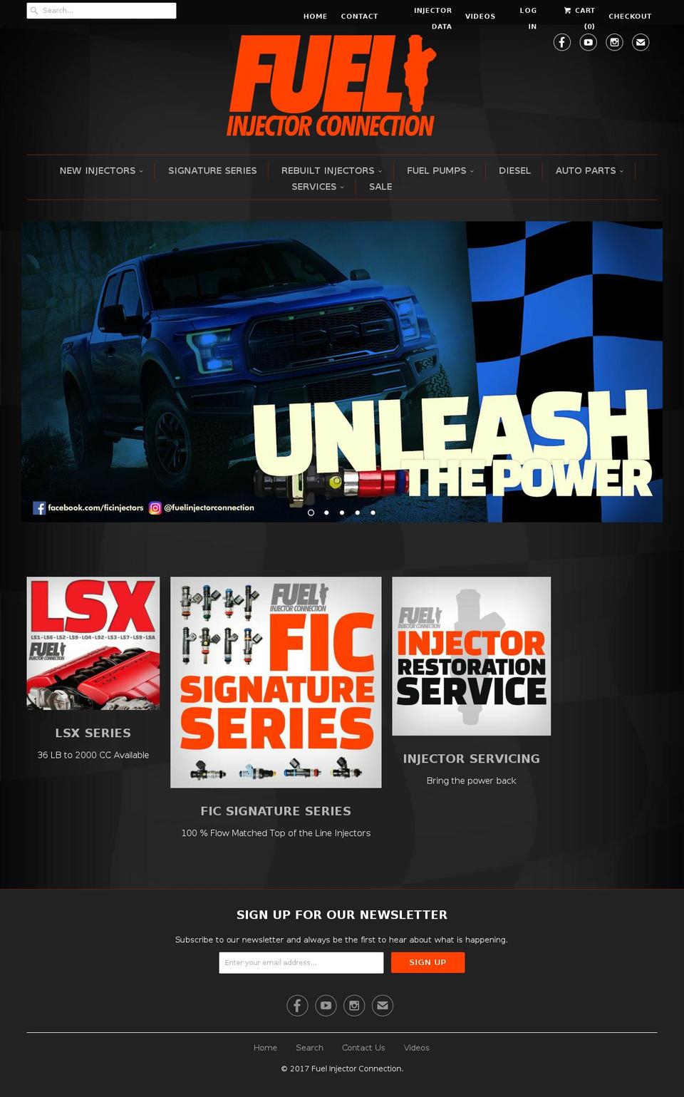 fuelinjectorconnection.com shopify website screenshot