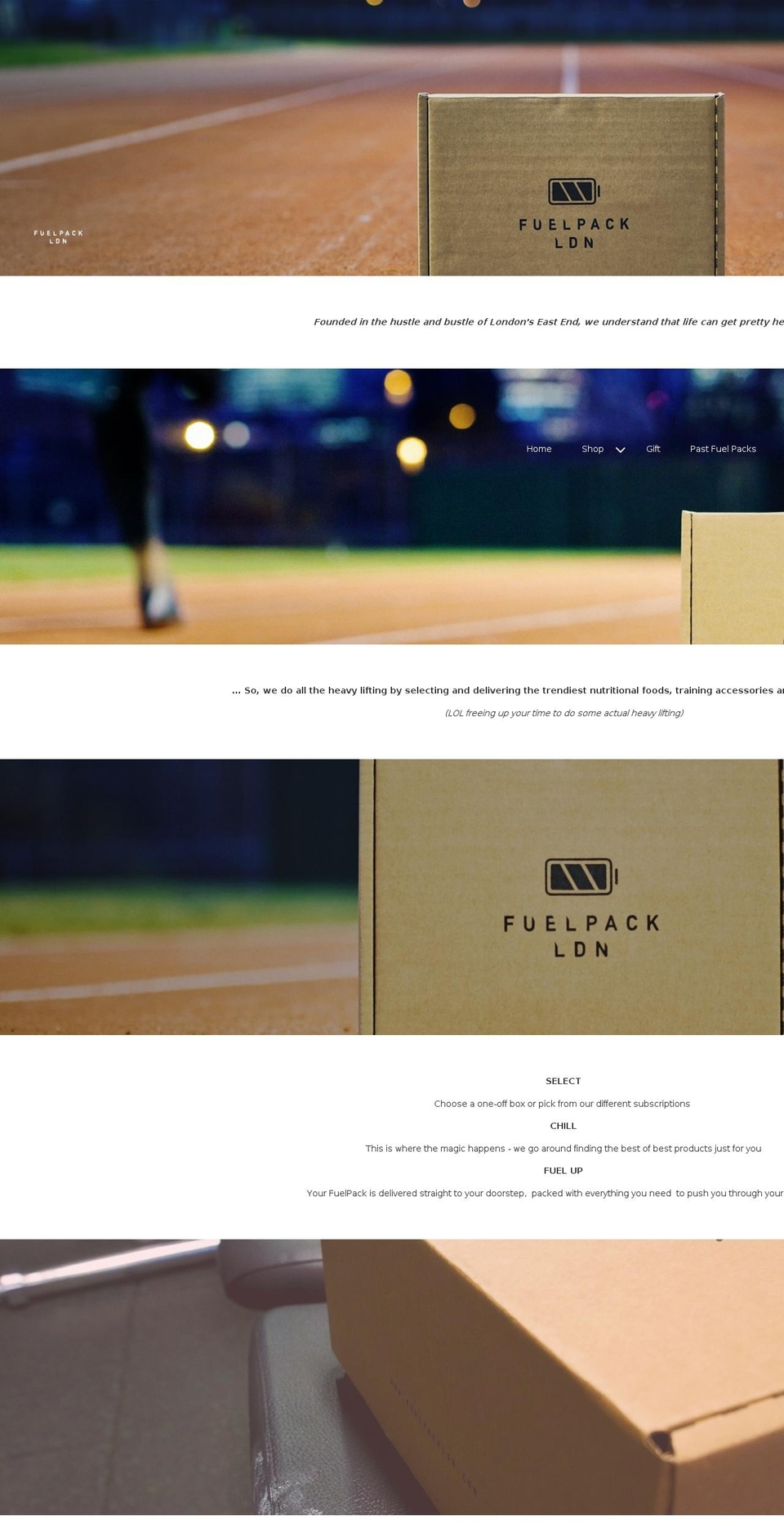 fuelpackldn.com — Shopify storefront screenshot