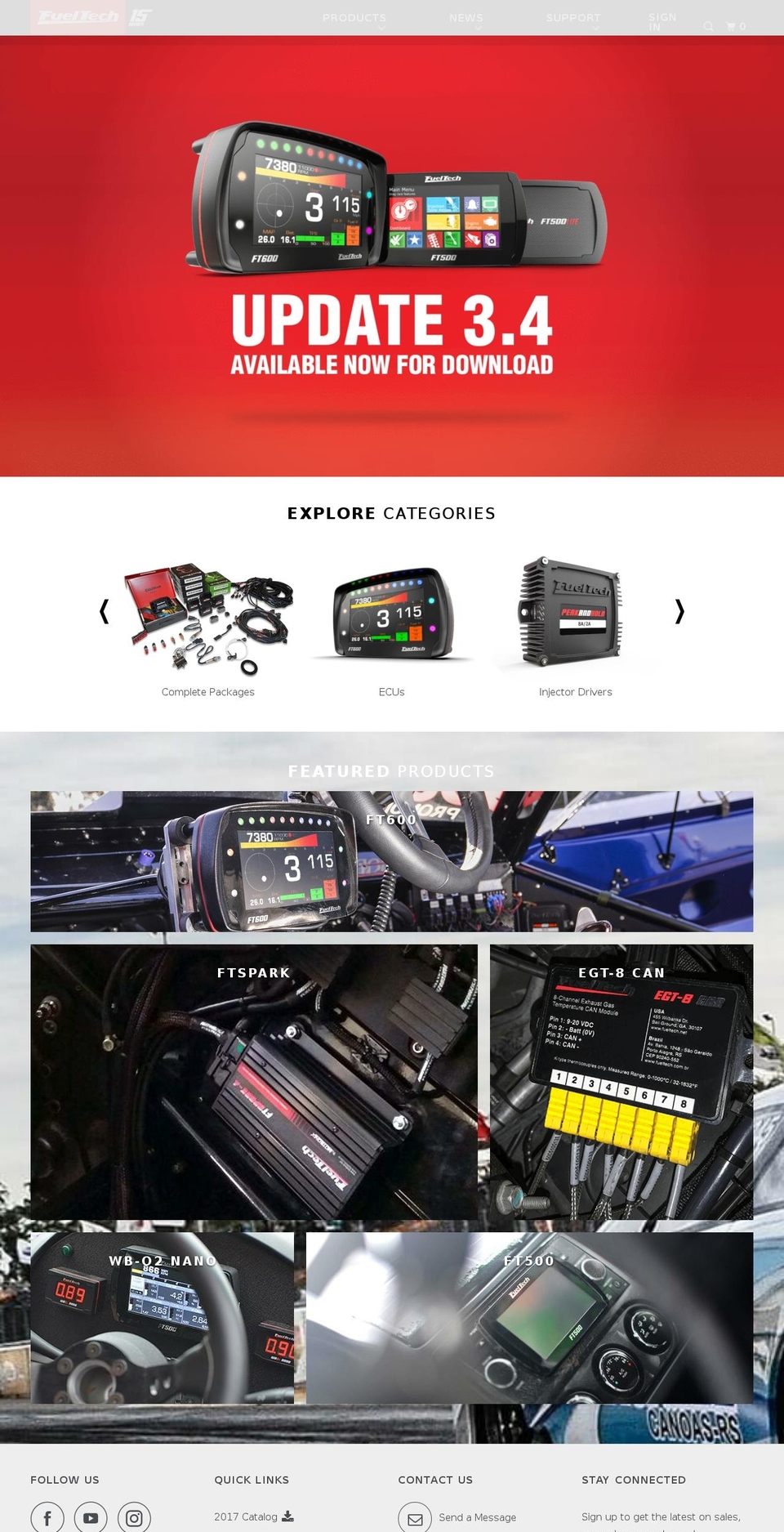 fueltech.net shopify website screenshot