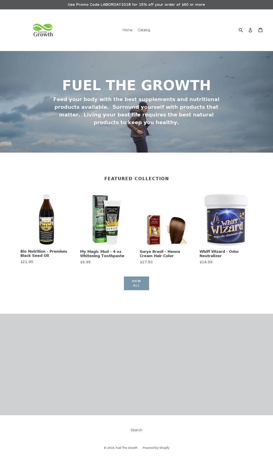 fuelthegrowth.com — Shopify storefront screenshot