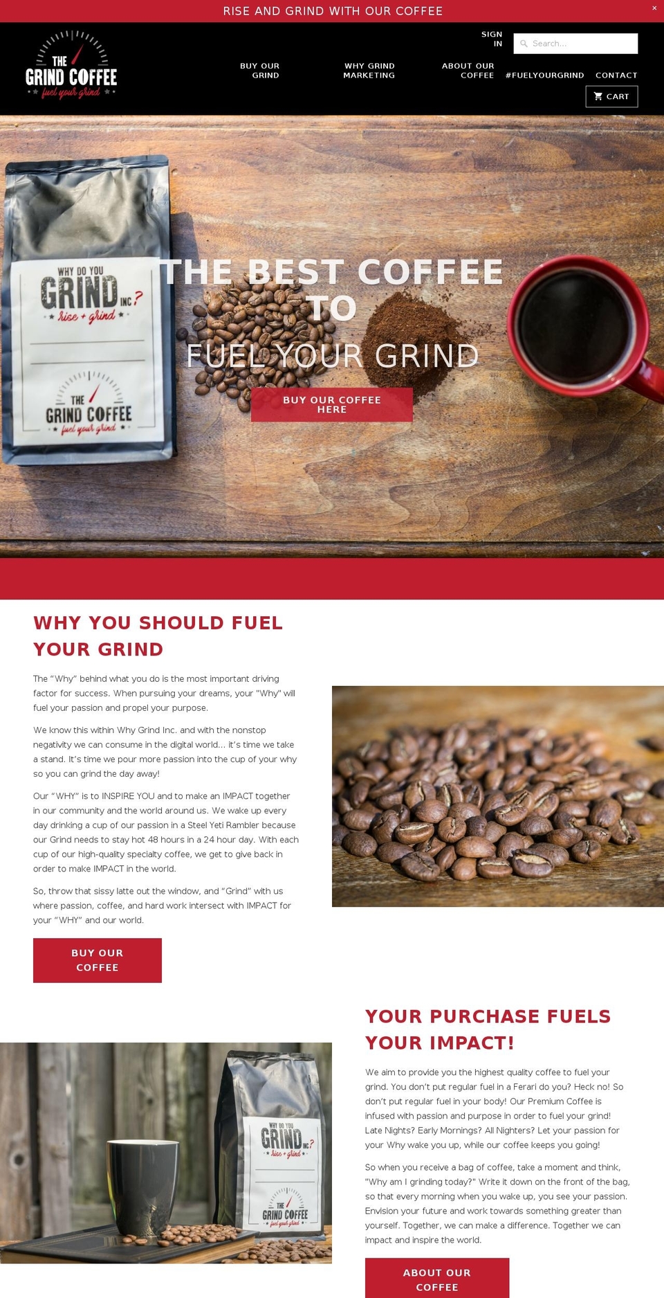 fuelyourgrind.com shopify website screenshot