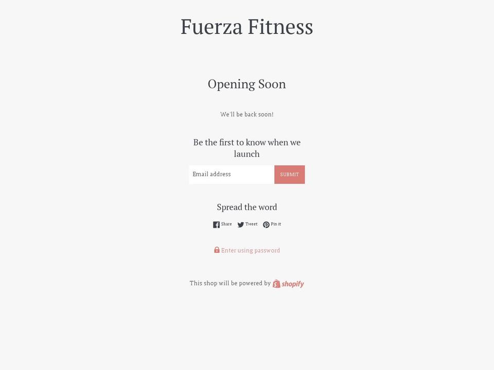 fuerza-fitness.com shopify website screenshot