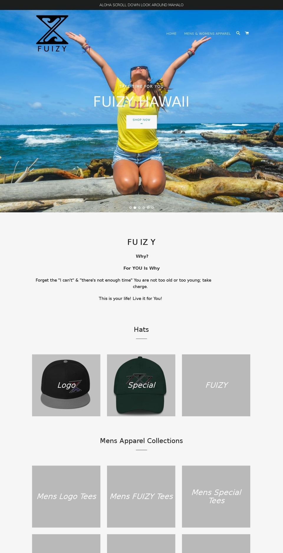 fuizyhawaii.com — Shopify storefront screenshot