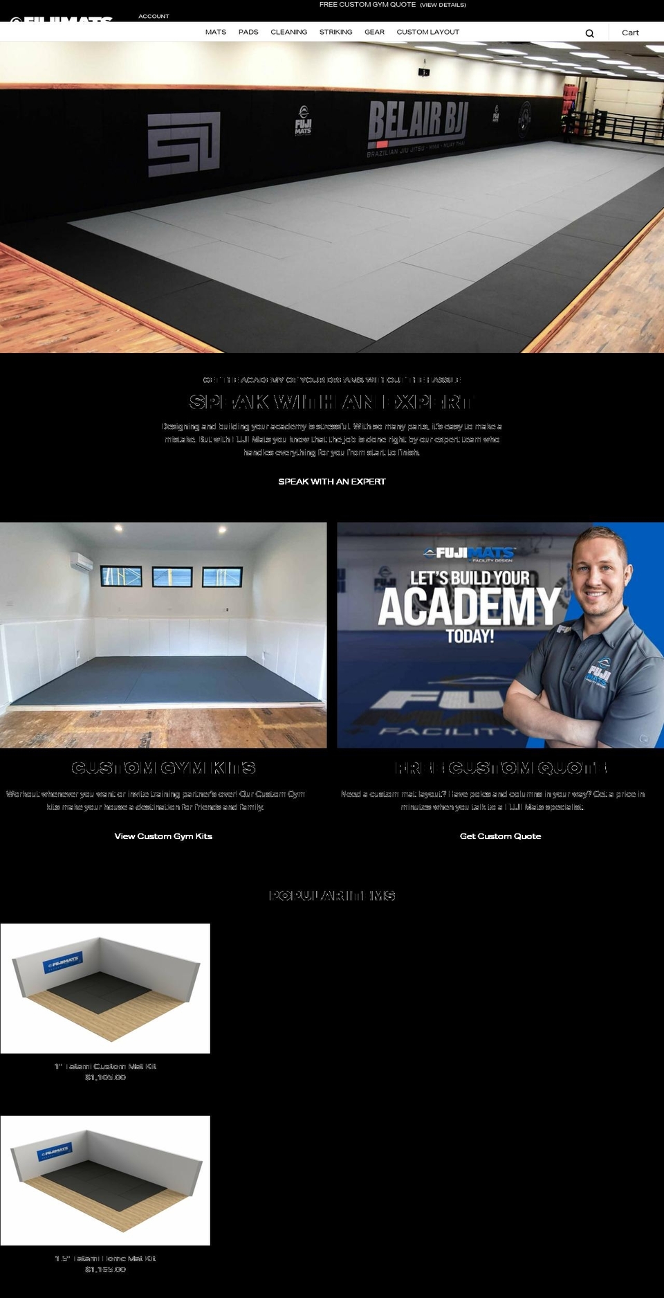 fujimats.com shopify website screenshot