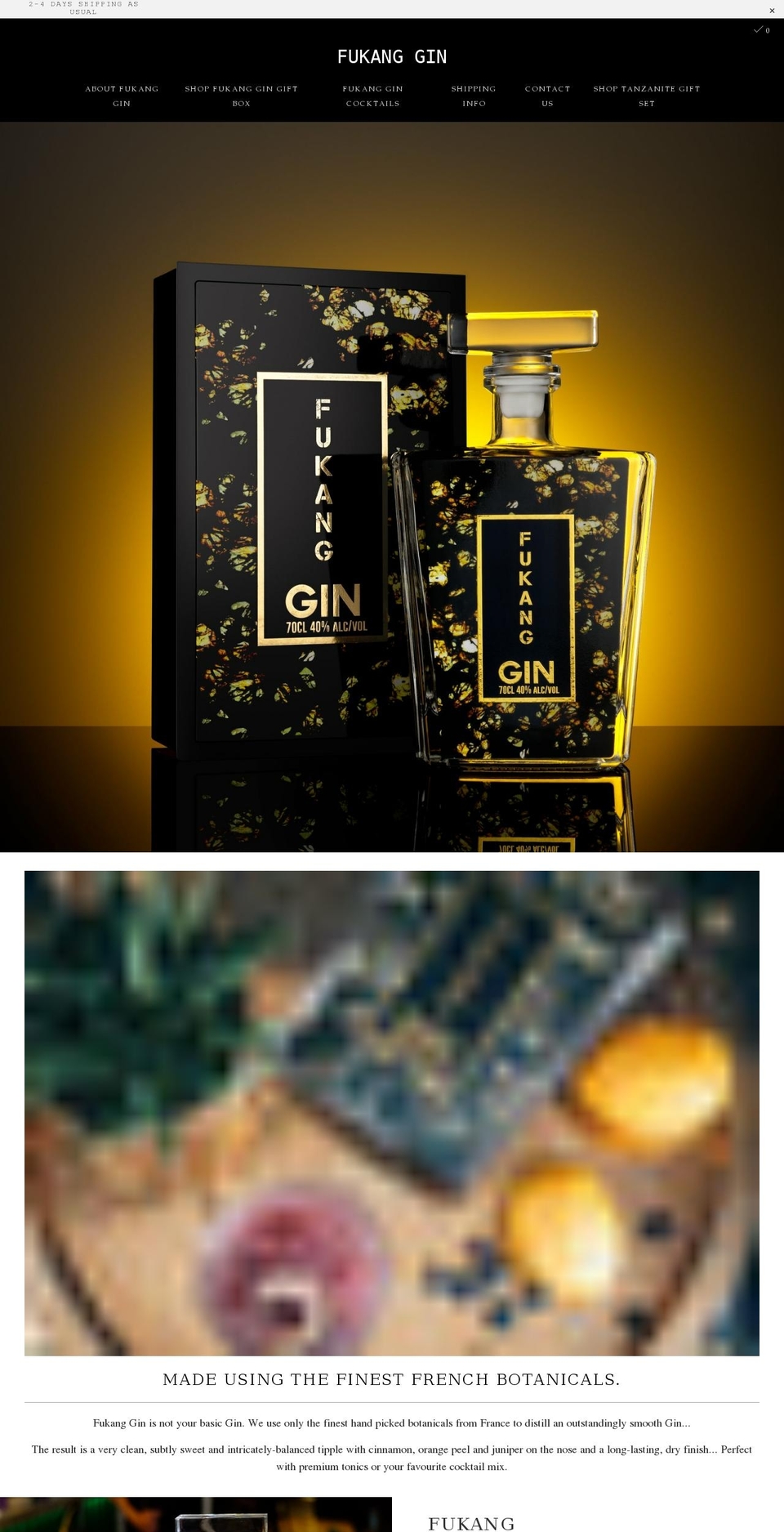 fukang-gin.com shopify website screenshot