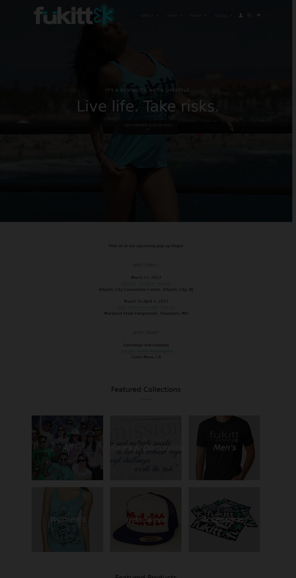 fukittclothing.com shopify website screenshot