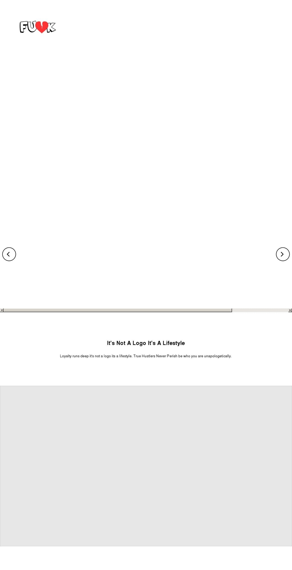 fukloveclothing.com shopify website screenshot