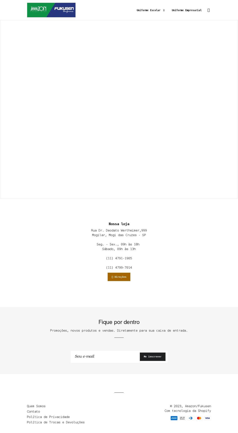 FukusenAmazonJunho Shopify theme site example fukusenuniformes.com.br