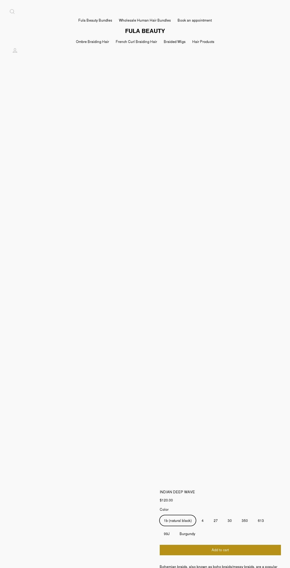 fulabeautycollection.com shopify website screenshot