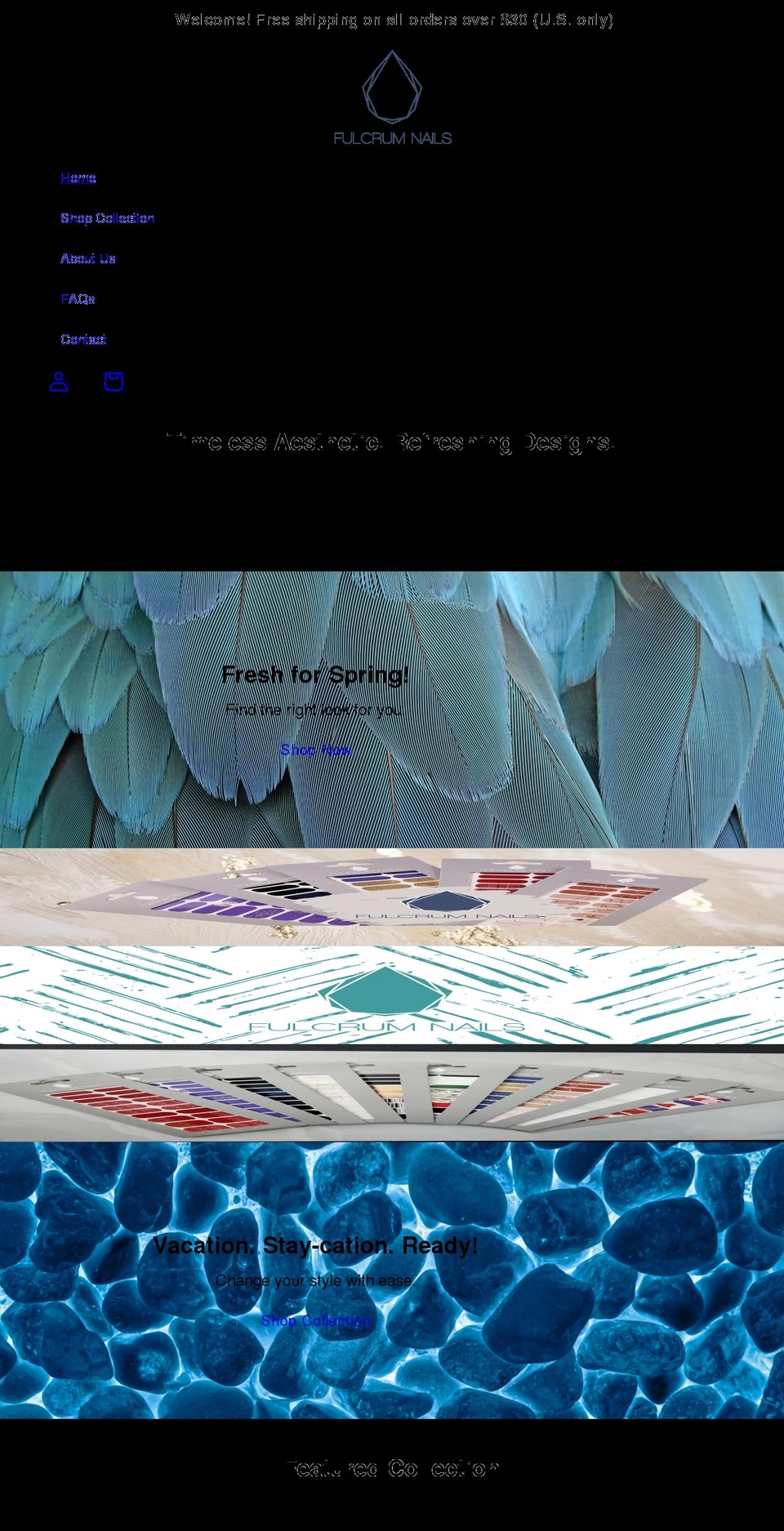 fulcrumnails.com shopify website screenshot