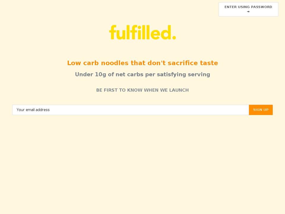 fulfilledfoods.com — Shopify storefront screenshot