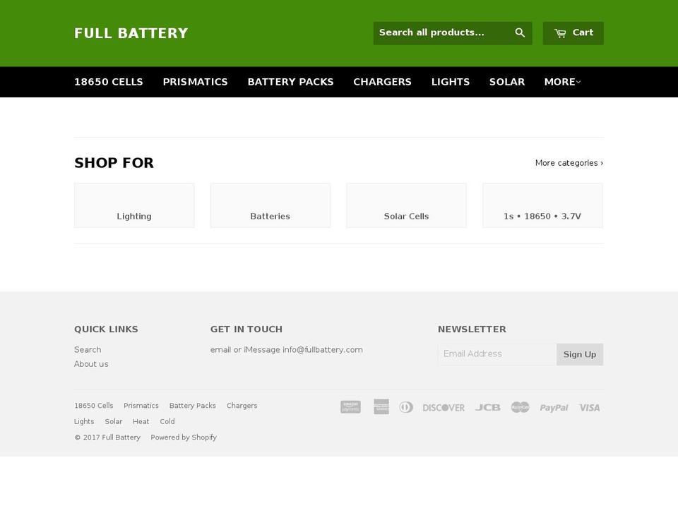 fullbattery.com shopify website screenshot