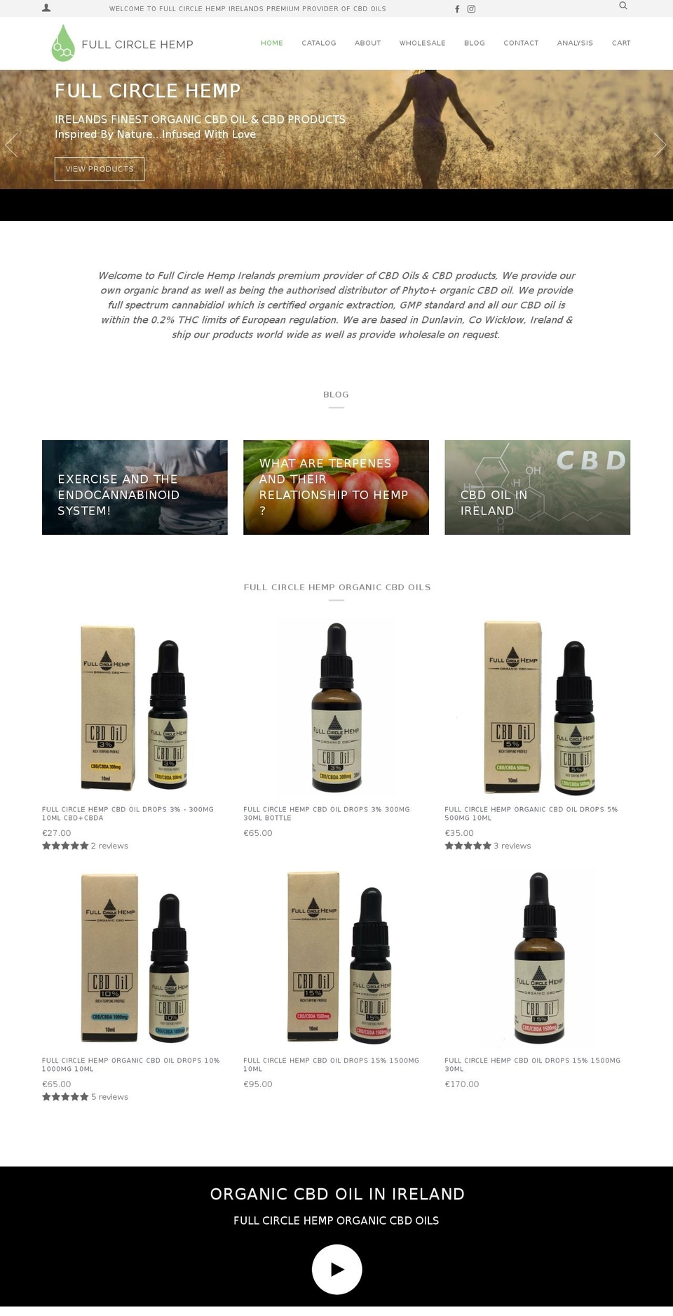 fullcirclehemp.com — Shopify storefront screenshot