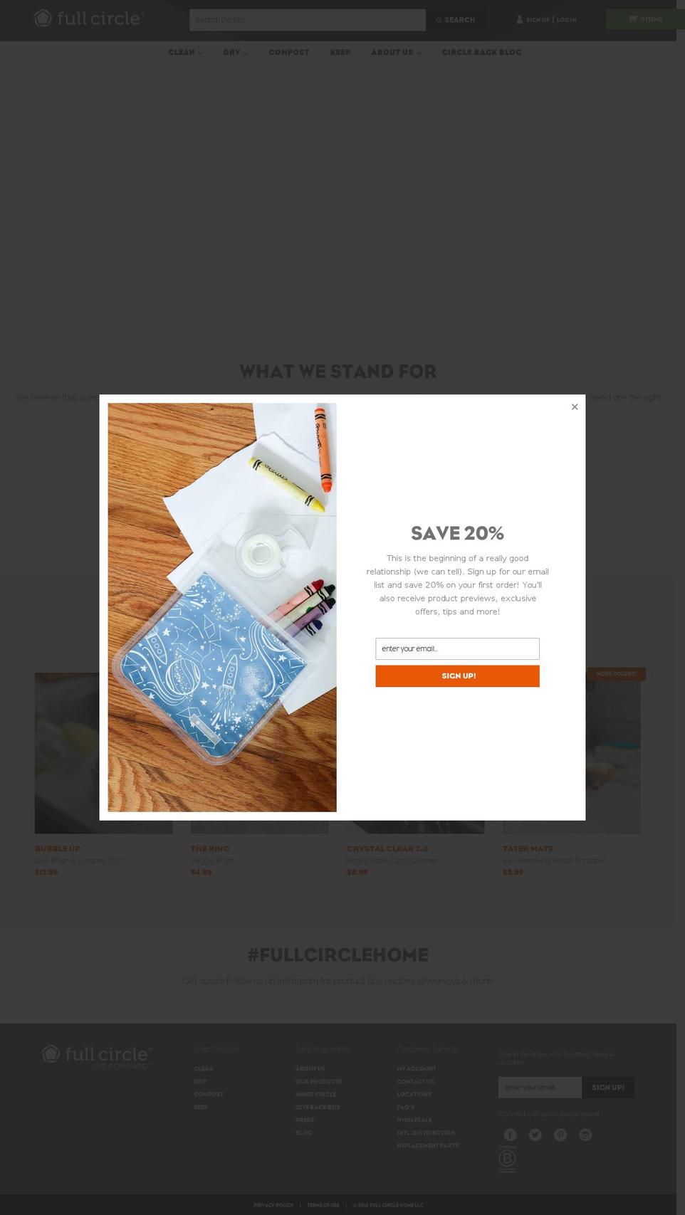 Full Circle [Custom Newsletter Pop Images] Shopify theme site example fullcirclehome.biz