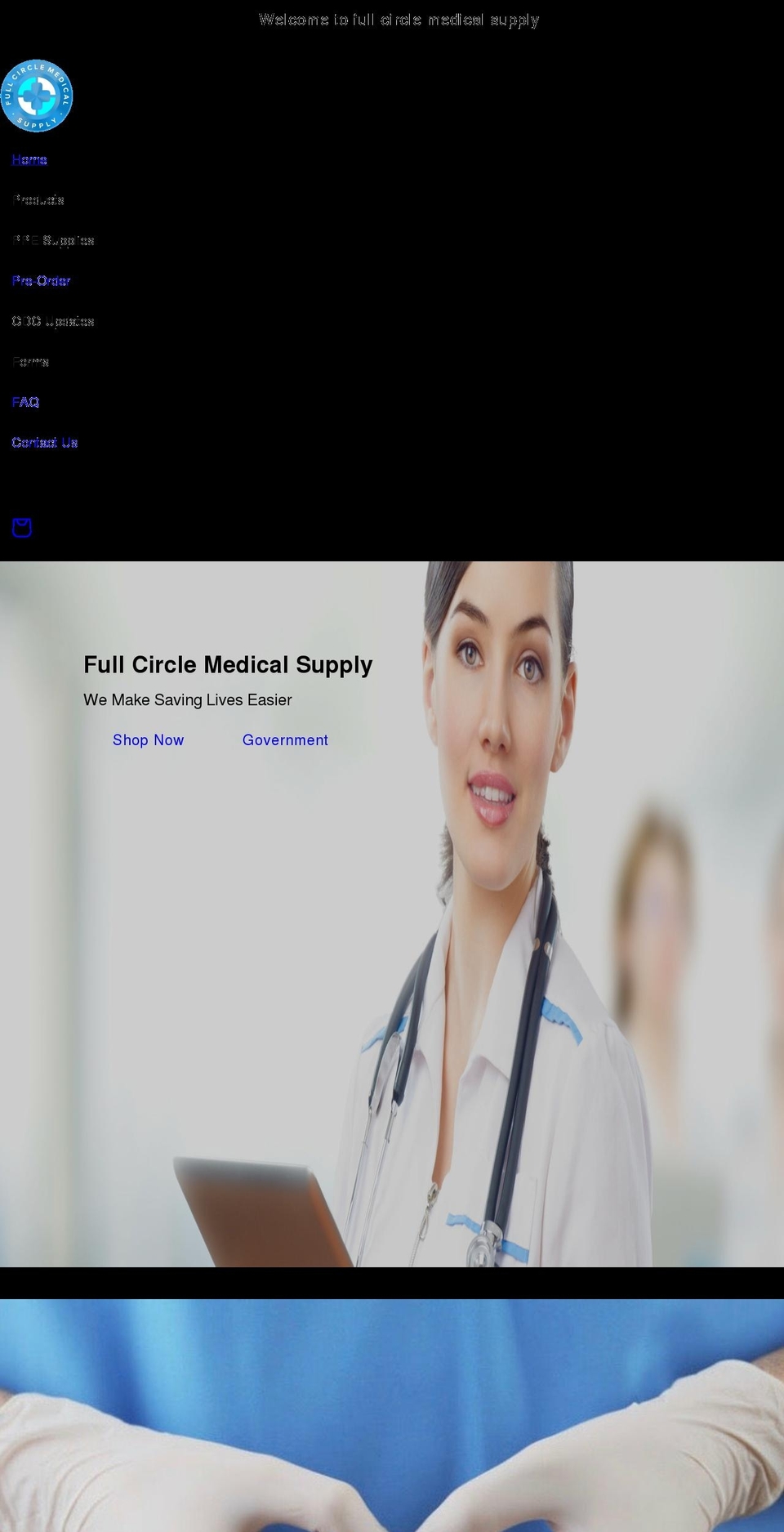 fullcirclemedicalsupply.com shopify website screenshot