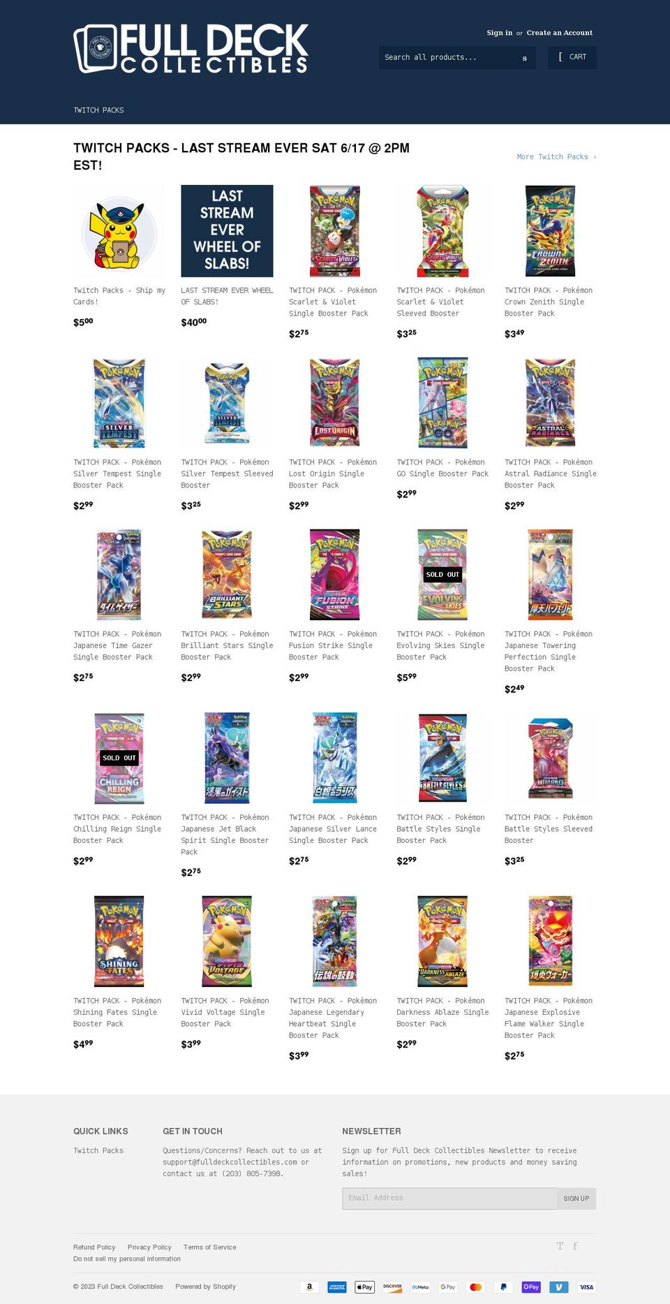 fulldeck.shop shopify website screenshot