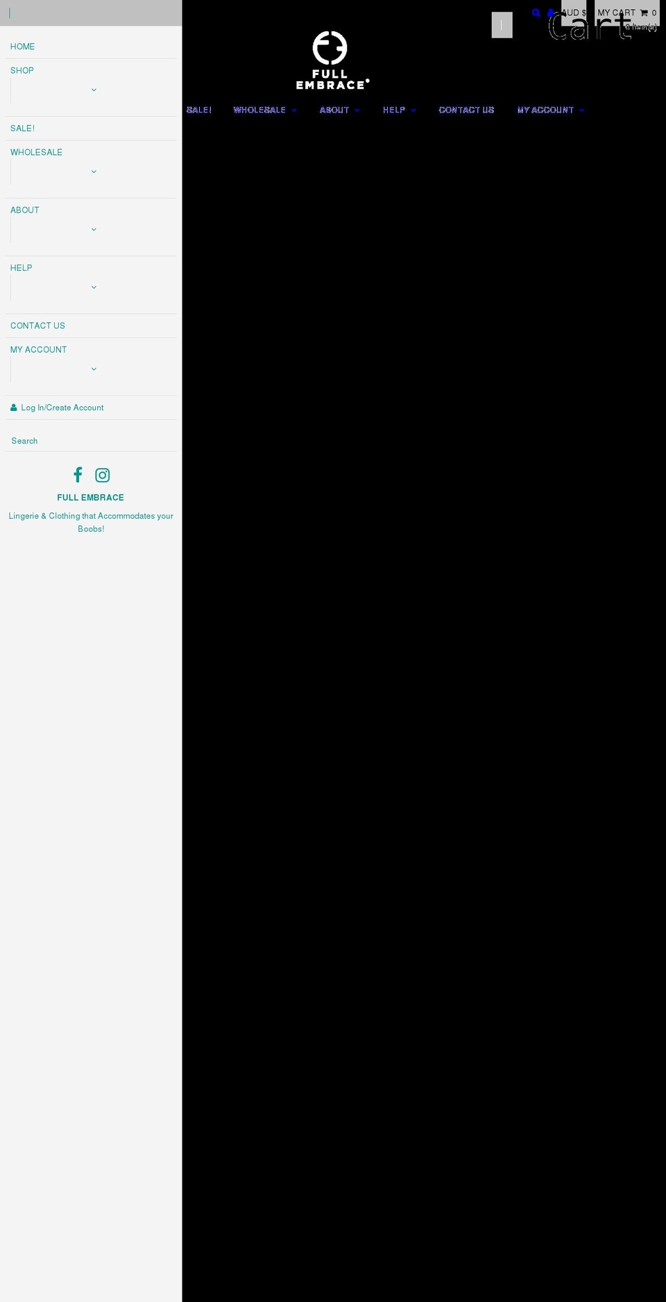 fullembrace.com.au shopify website screenshot