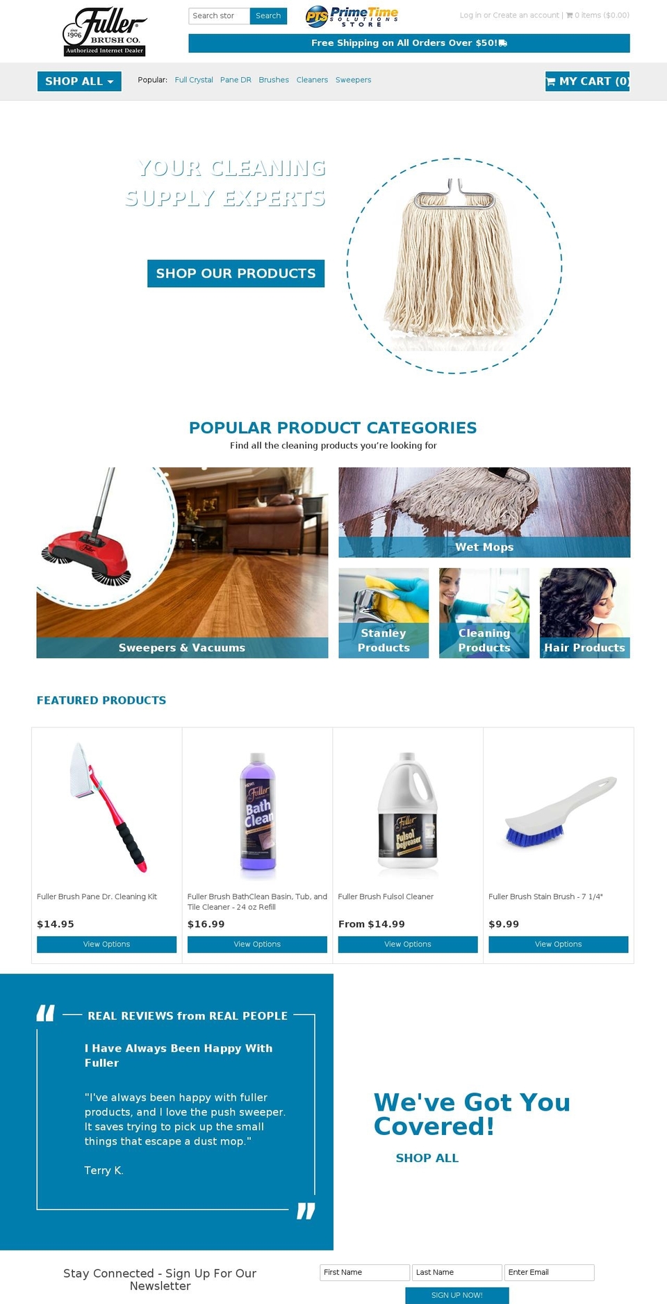 fullerproducts.com shopify website screenshot