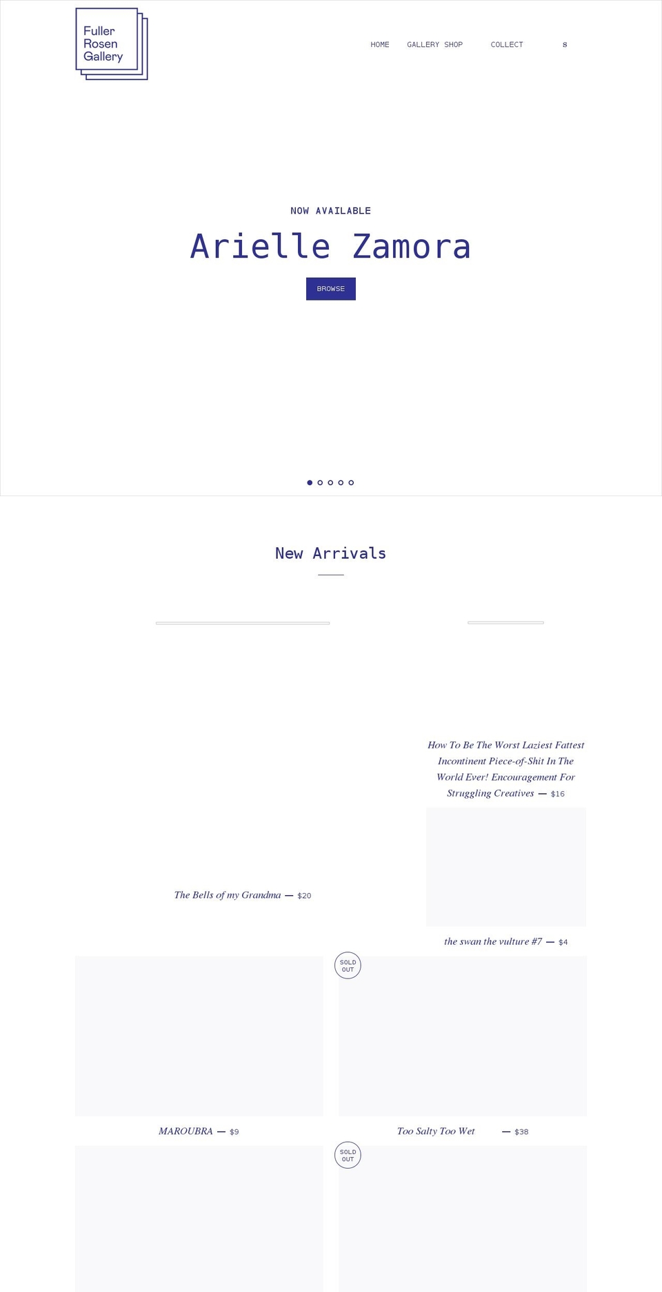 fullerrosenshop.com shopify website screenshot