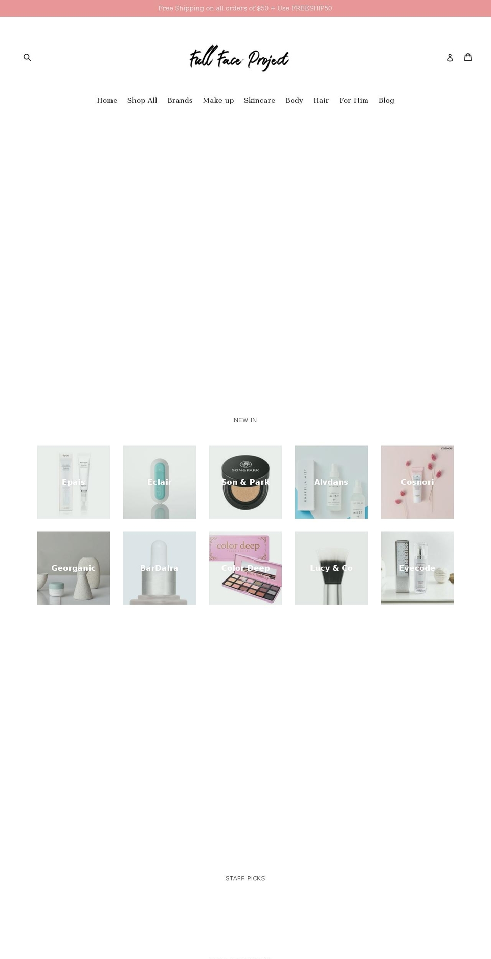 fullfaceproject.com — Shopify storefront screenshot