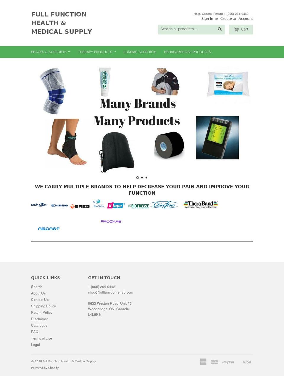 fullfunctionrehabshop.ca shopify website screenshot