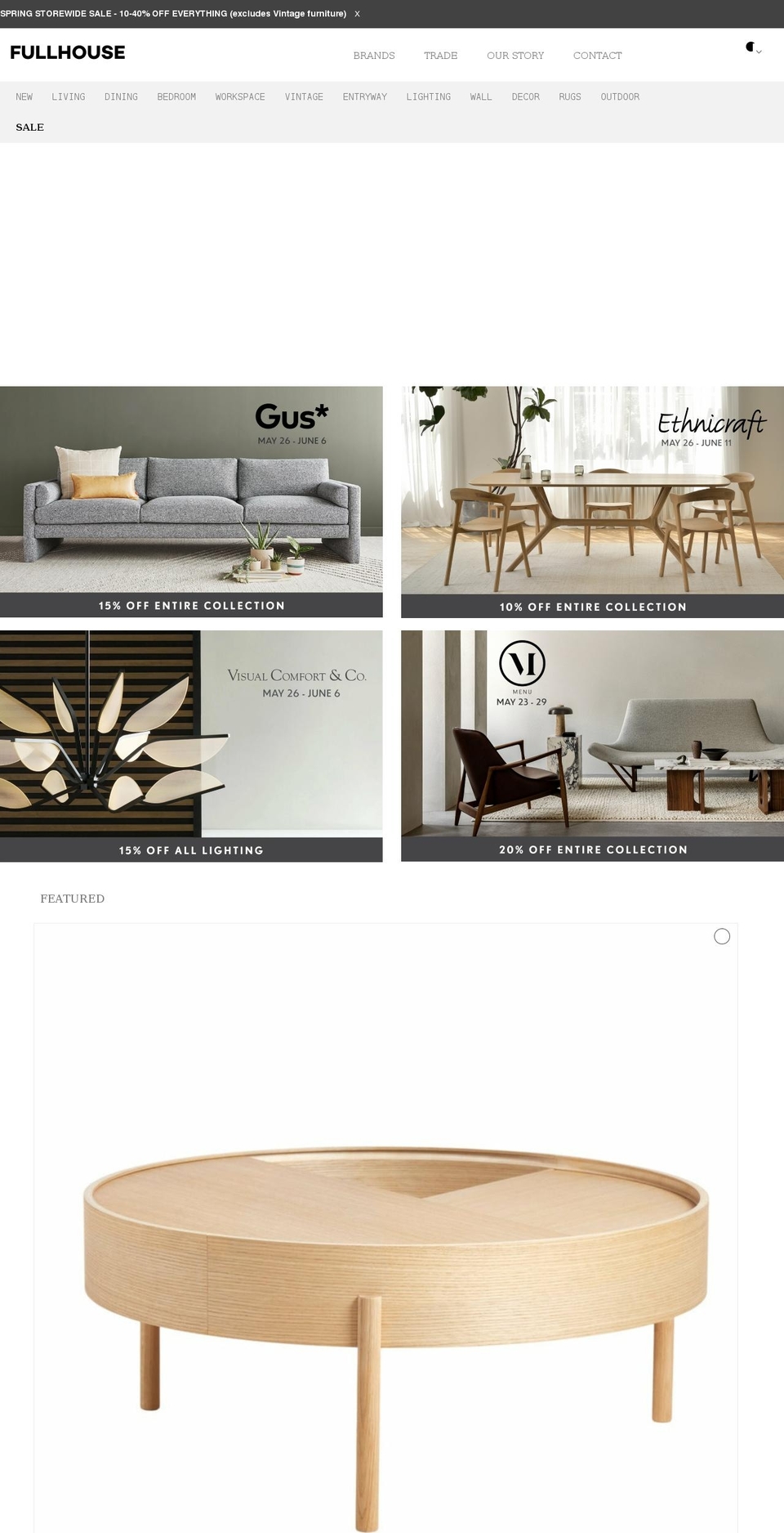 fullhousemodern.com shopify website screenshot