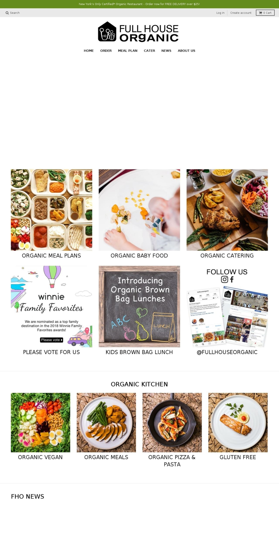 fullhouseorganic.com shopify website screenshot