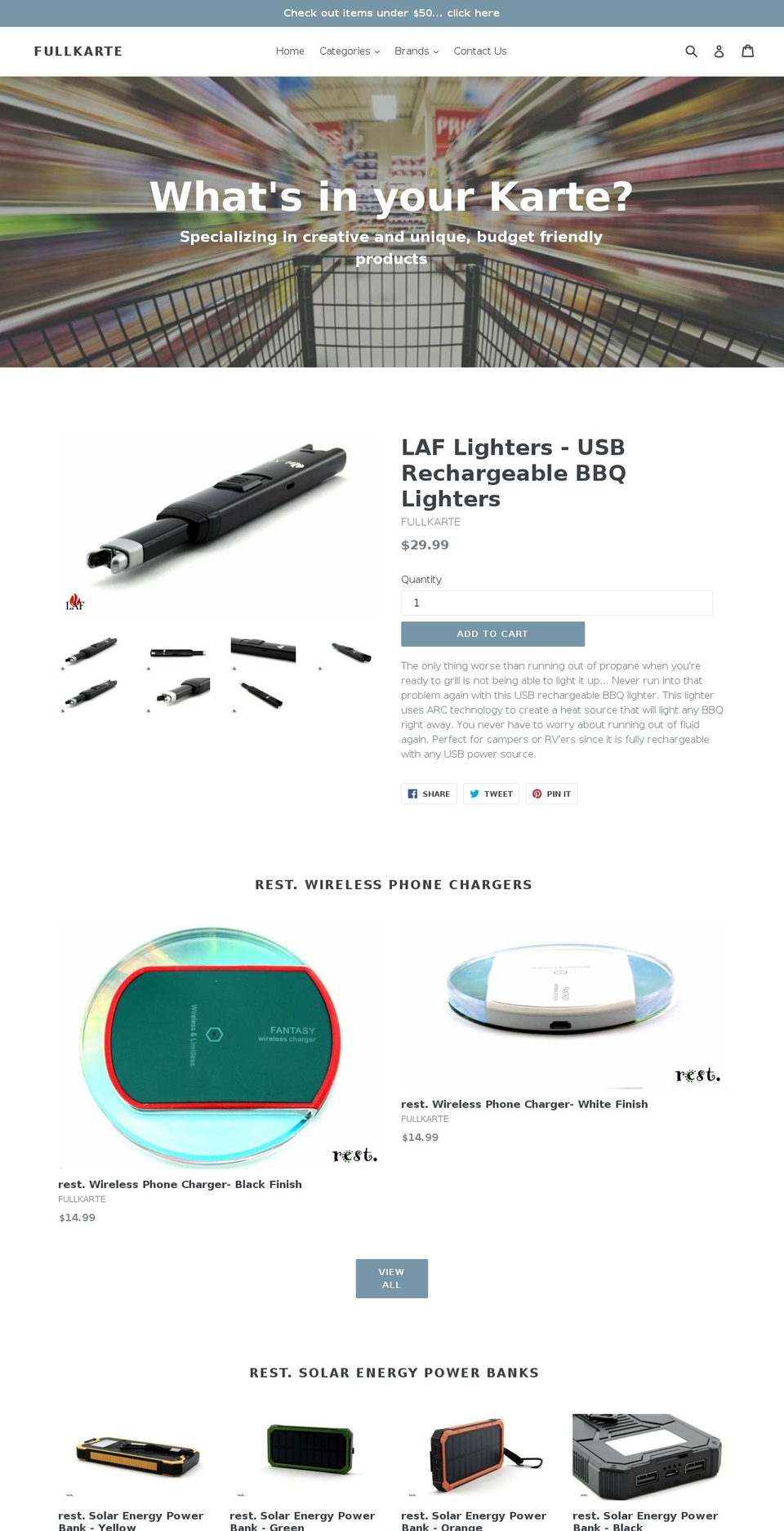 fullkarte.com — Shopify storefront screenshot