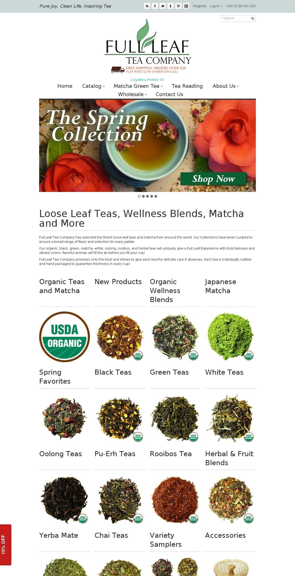 Clean - HC 16 Jan 17 Shopify theme site example fullleafteacompany.com