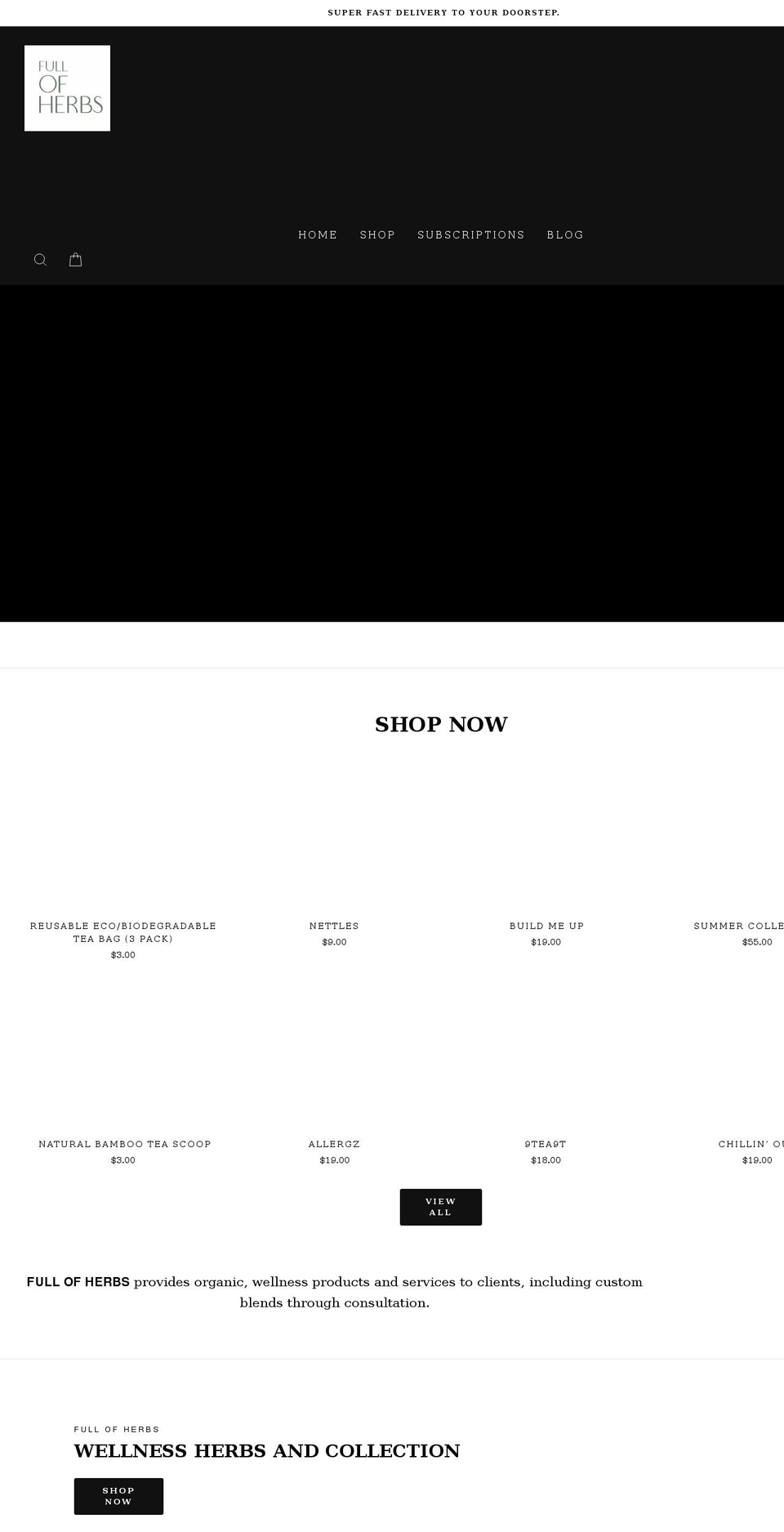 fullofherbs.com shopify website screenshot