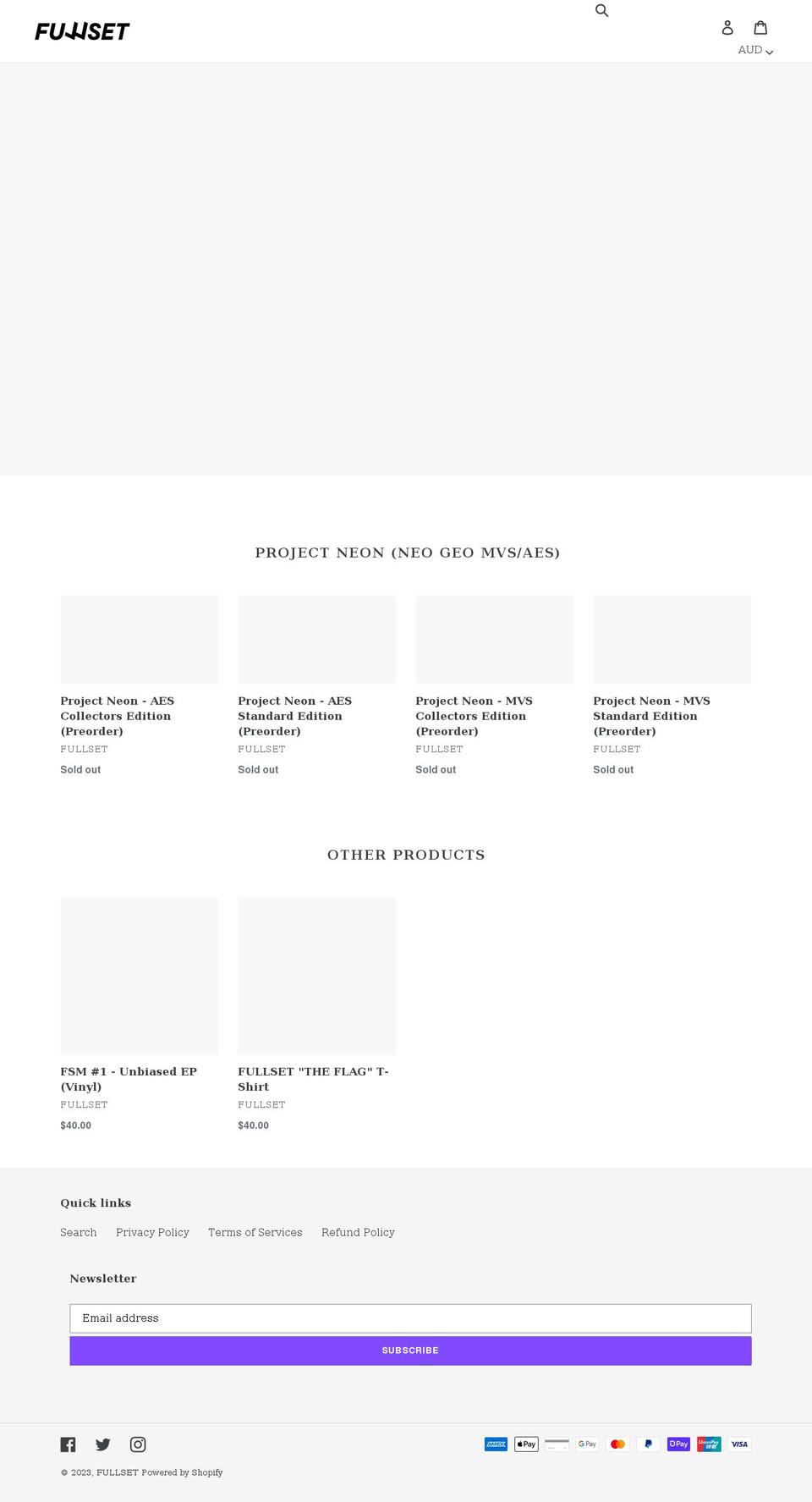 fullset.io shopify website screenshot