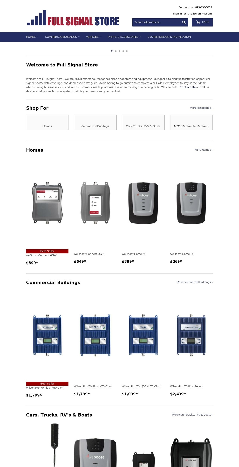 fullsignalstore.com — Shopify storefront screenshot