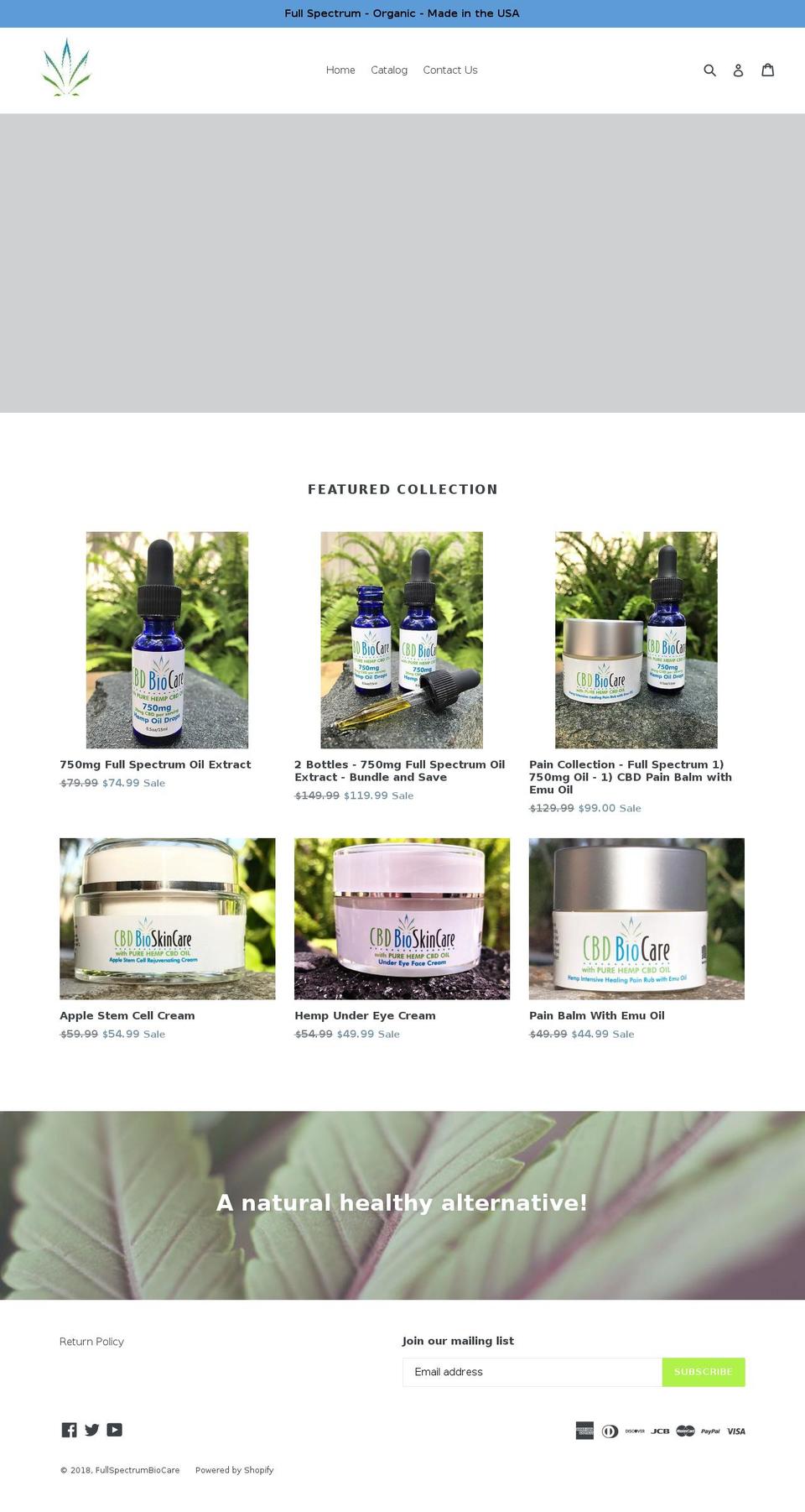 fullspectrumbiocare.com — Shopify storefront screenshot