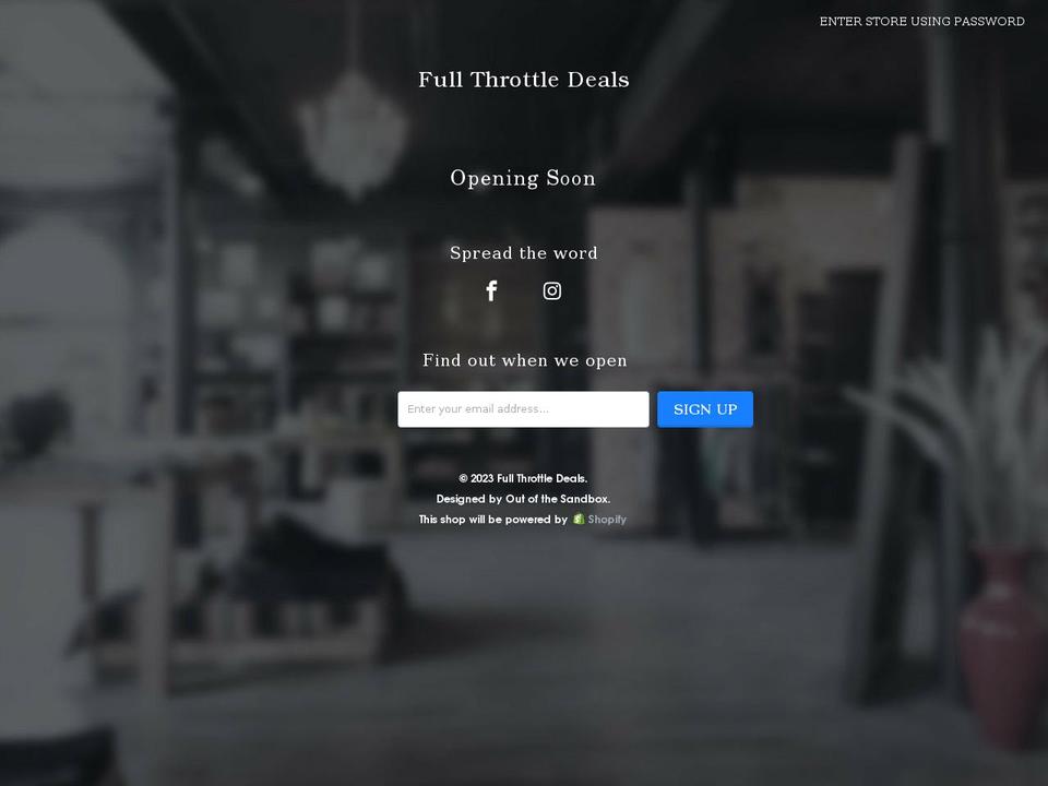 fullthrottledeals.com shopify website screenshot