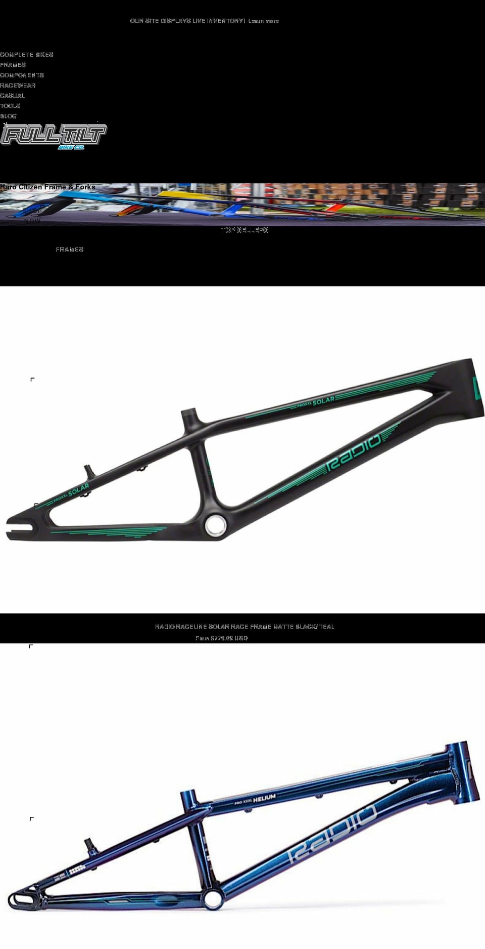 fulltiltbike.com shopify website screenshot